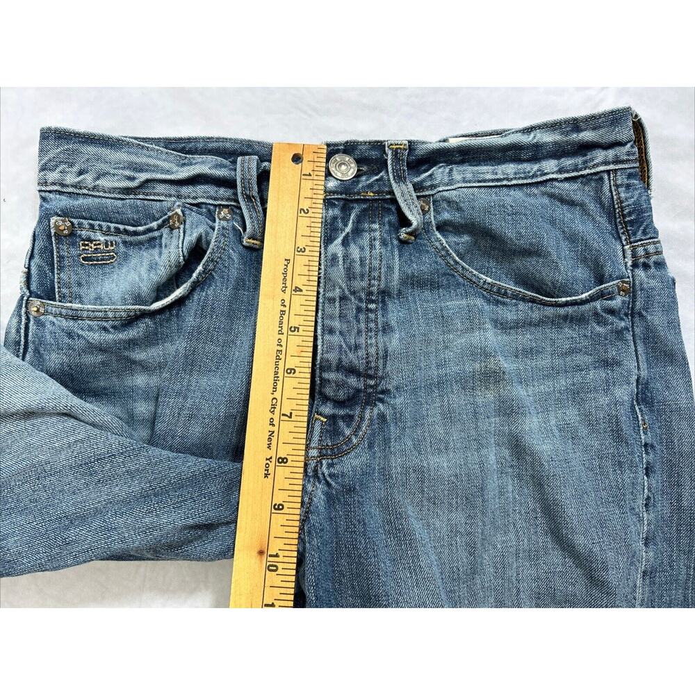 G-Star Raw Jeans Mens Straight Leg 3301 Denim Button Fly 30x34 - Picture 9 of 11